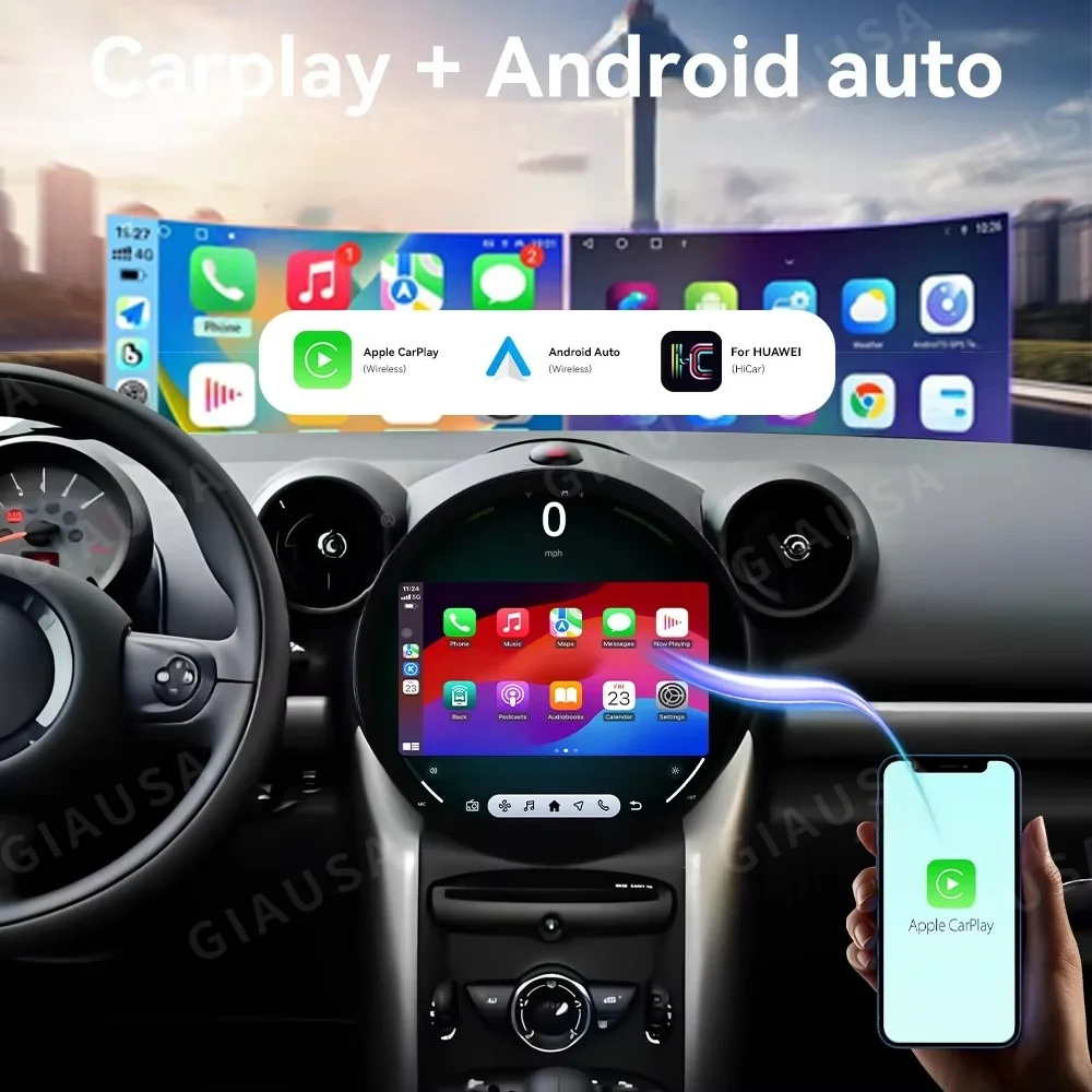 MZ Upgrades 11.7" For BMW Mini Cooper R56 R60 R51 2006-2015 Android Auto Carplay Car Multimedia Video Player GPS Navigation 4G view 5