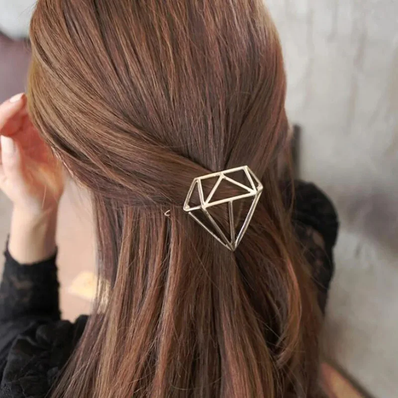 Jepit Rambut Berbentuk Berlian Penjepit Rambut Hiasan Kepala Geometris Aloi Jepit Rambut Jepit Rambut Wanita Anak Perempuan Aksesori Perhiasan Klip Ekor Kuda