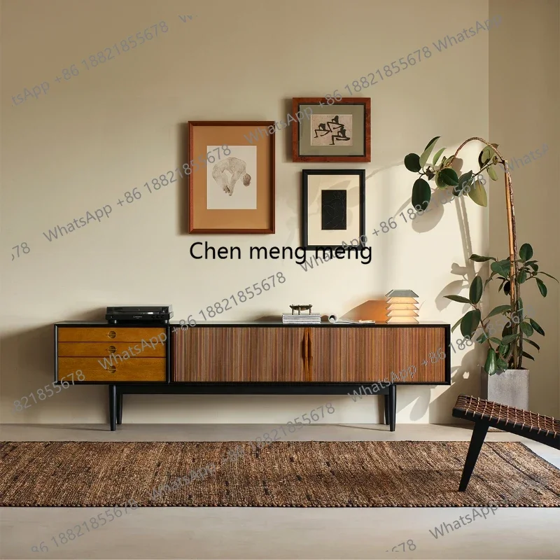 

Drawers Wooden Center Tv Cabinet Big Brown Design Tall Living Room Tv Stand Modern Minimalist Walnut Fernsehtisch
