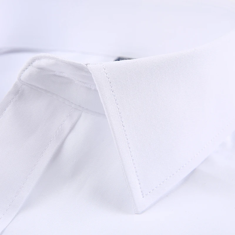 plus Size Men's Standard Fit Long Sleeve Dress Shirt  Collar Fleece Lined Thickened Autumn Special Wide Fit Shirt