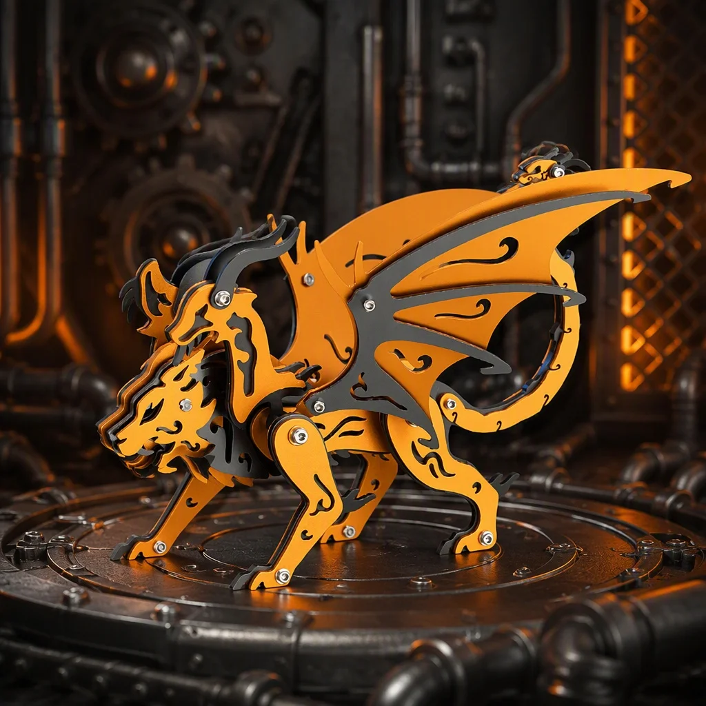 MOKR Chimera 3D Metallpuzzle Kinderspielzeug Denkspiel-Puzzles für Erwachsene DIY-Montagemodell Bildung Weihnachtsgeschenke