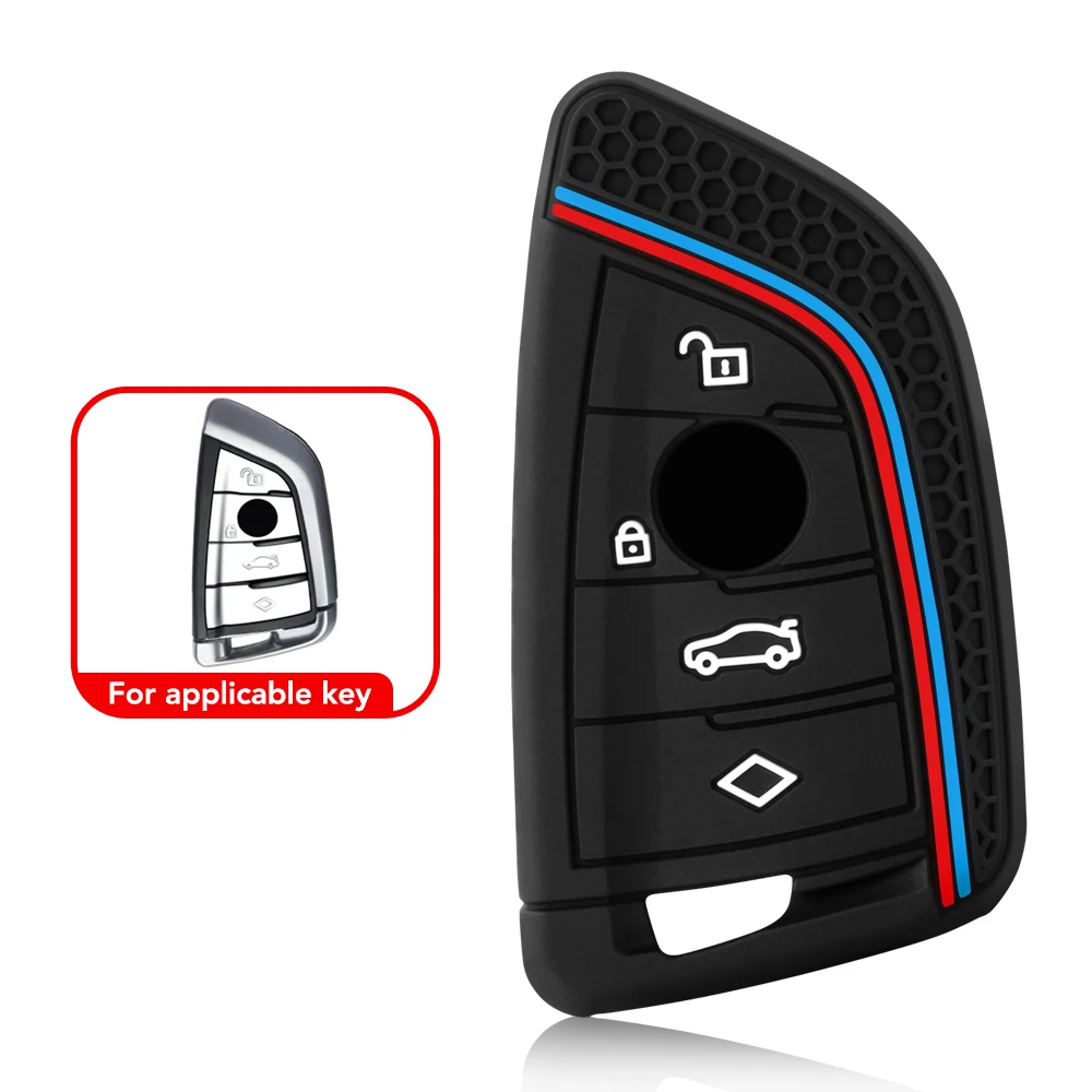 Silikon Auto Schlüssel Fall Abdeckung Shell Fob für BMW F30 F31 F32 F34 F20 F21 F07 F10 1 3 5 7 Serie X1 X3 G01 X4 G02 X5 F15 F16 M3 M4