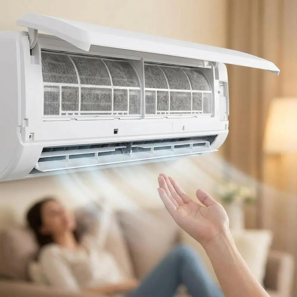 High Density Air Conditioner Filter Screen Plastic Antibacterial Outlet Air Vent Cleaning Filter Filter Air Impurities Thickened