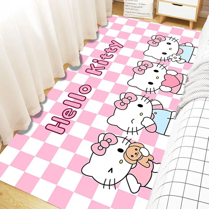 San Liou Cartoon Hello Kitty Home Decoration Rug Girl Cute Anime Bedside Floor Mat Living Room Kitchen Creative Carpet