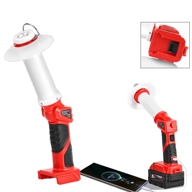 

For Makita/DeWalt/Milwaukee/Bosch/Black&Decker/Ryobi/Craftsman 18/20V Li-ion Battery Portable Camping Light Strip LED Downlight