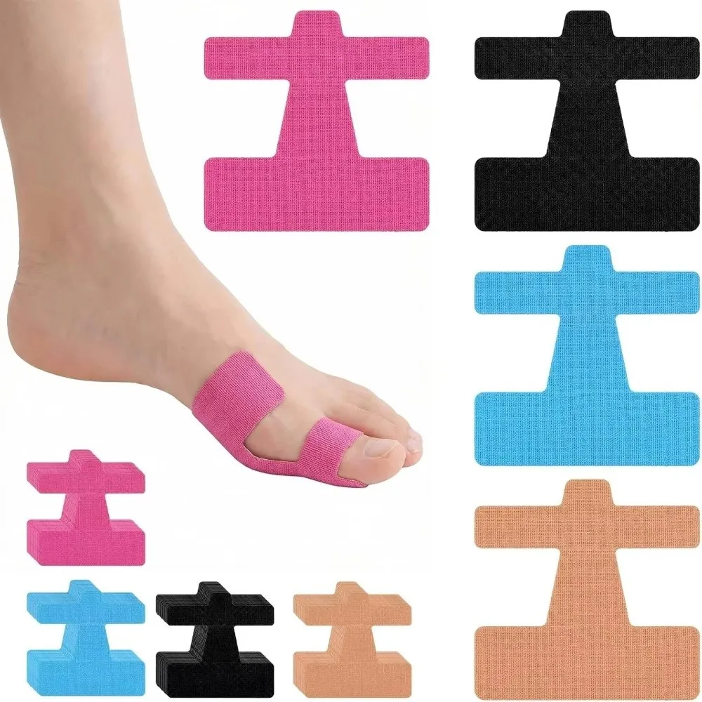 Breathable Cotton Bunion Corrector Self Adhesive Precut Toe Corrector Latex-Free Hypoallergenic Toe Valgus Corrector