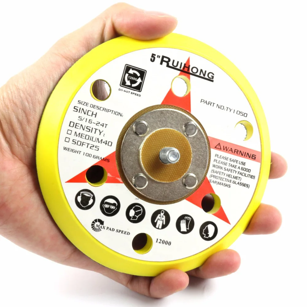 5 インチ 6 穴植毛サンディングディスク M8 スレッドバッキングパッドパワーサンダー部品バッキングパッドサンダーは電動工具アクセサリーに属します