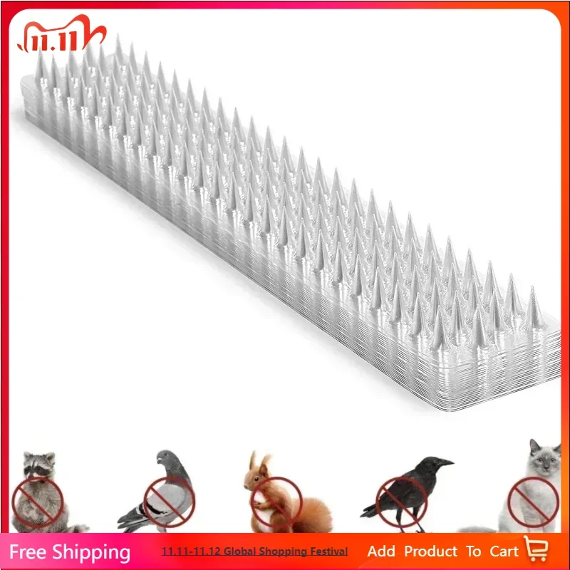 

1Pc New Plastic Bird Repeller Spikes Fence Wall Cat Anti Pigeon Spikes Anti-bird Outdoor Squirrel Garden Fences Animal Repellent