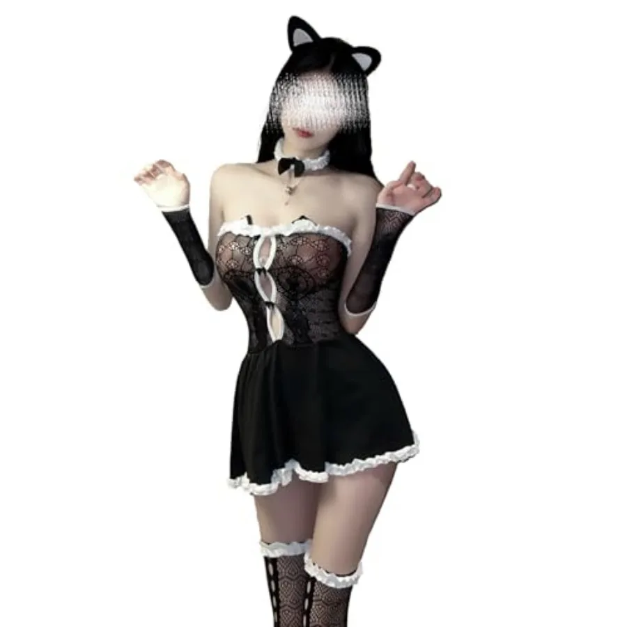 

Women's Cat Cosplay Outfit Costume Roleplay Lingerie Set