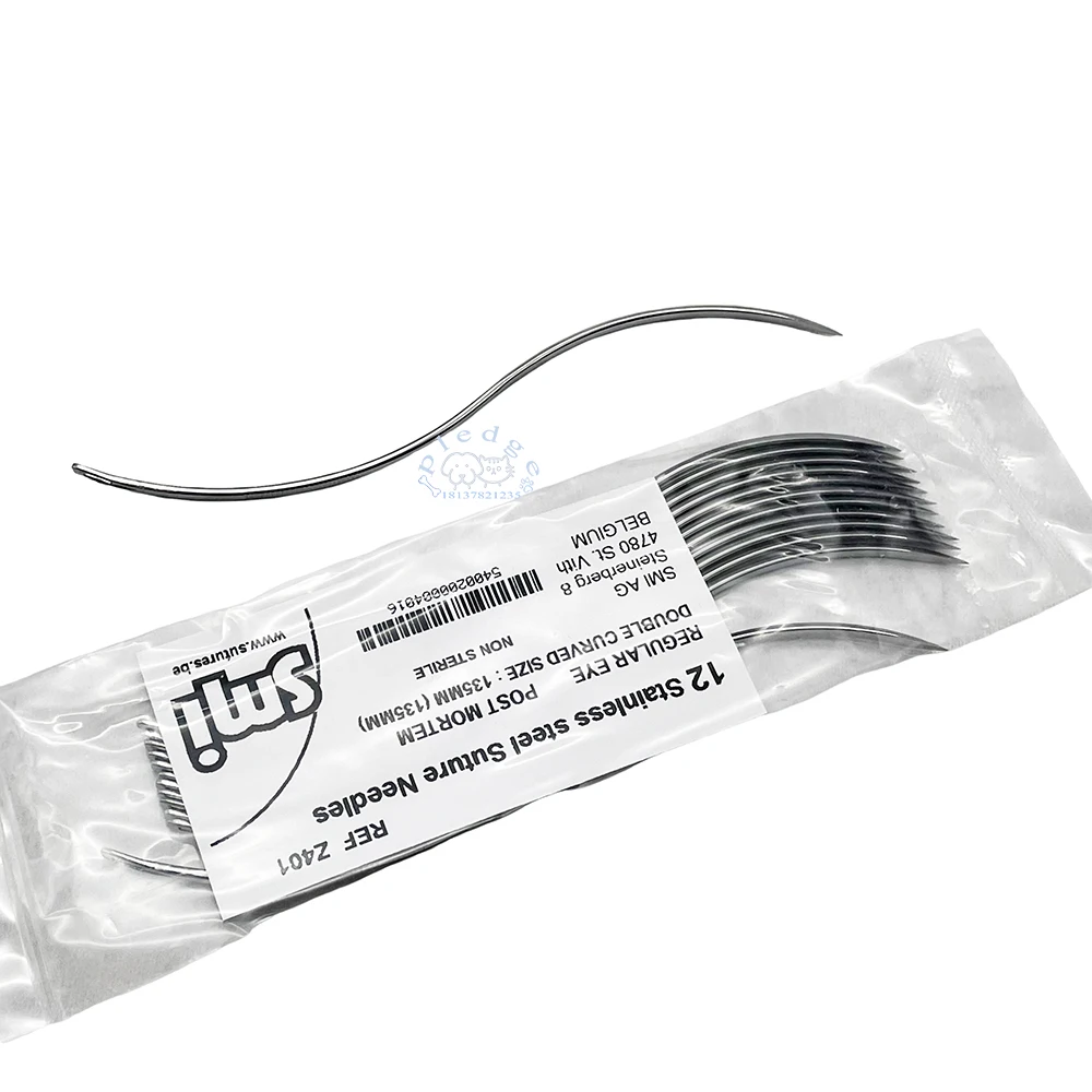 12-pieces-sac-aiguille-de-suture-triangulaire-en-alliage-nickel-chrome-de-135-mm-en-forme-de-s-pour-usage-veterinaire-animal-chirurgical-et-pour-autopsie-bovine