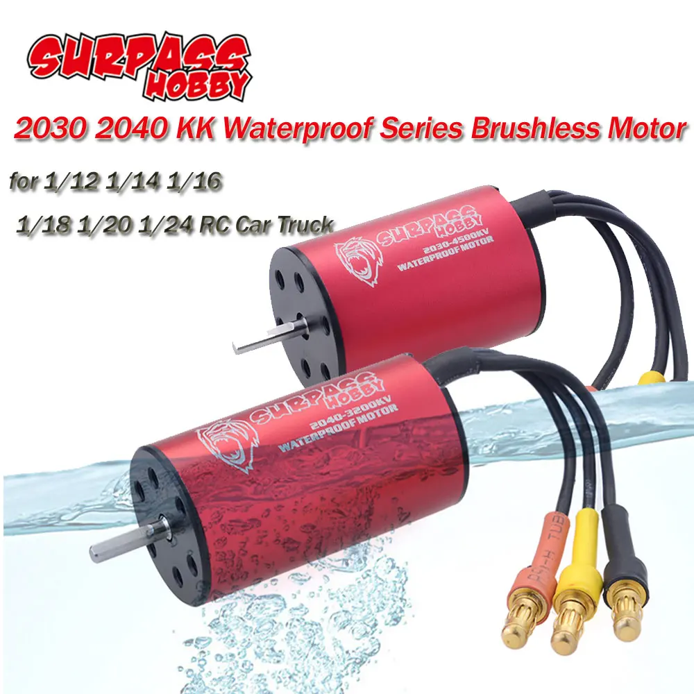 

Waterproof SURPASS HOBBY 2030 2040 KK Series Brushless Motor for Wltoys Traxxas 1/18 1/20 RC Car Crawler Truck