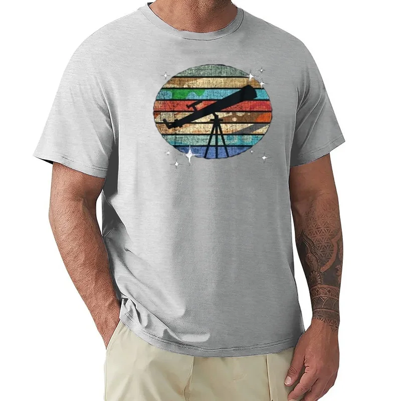 Planets of Solar System Telescope Astronomy Science Fan T-Shirt  Men Clothing Tops  Graphic T Shirts  Camisas