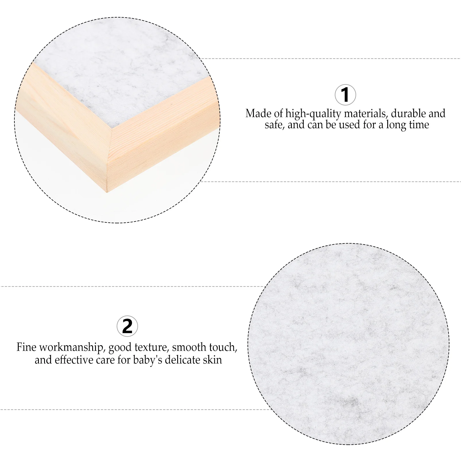 

1Pcs Professional Practical DIY Bulletin Board Fine Workmanship Smooth Texture for Baby's Delicate Skin DIY Message Board