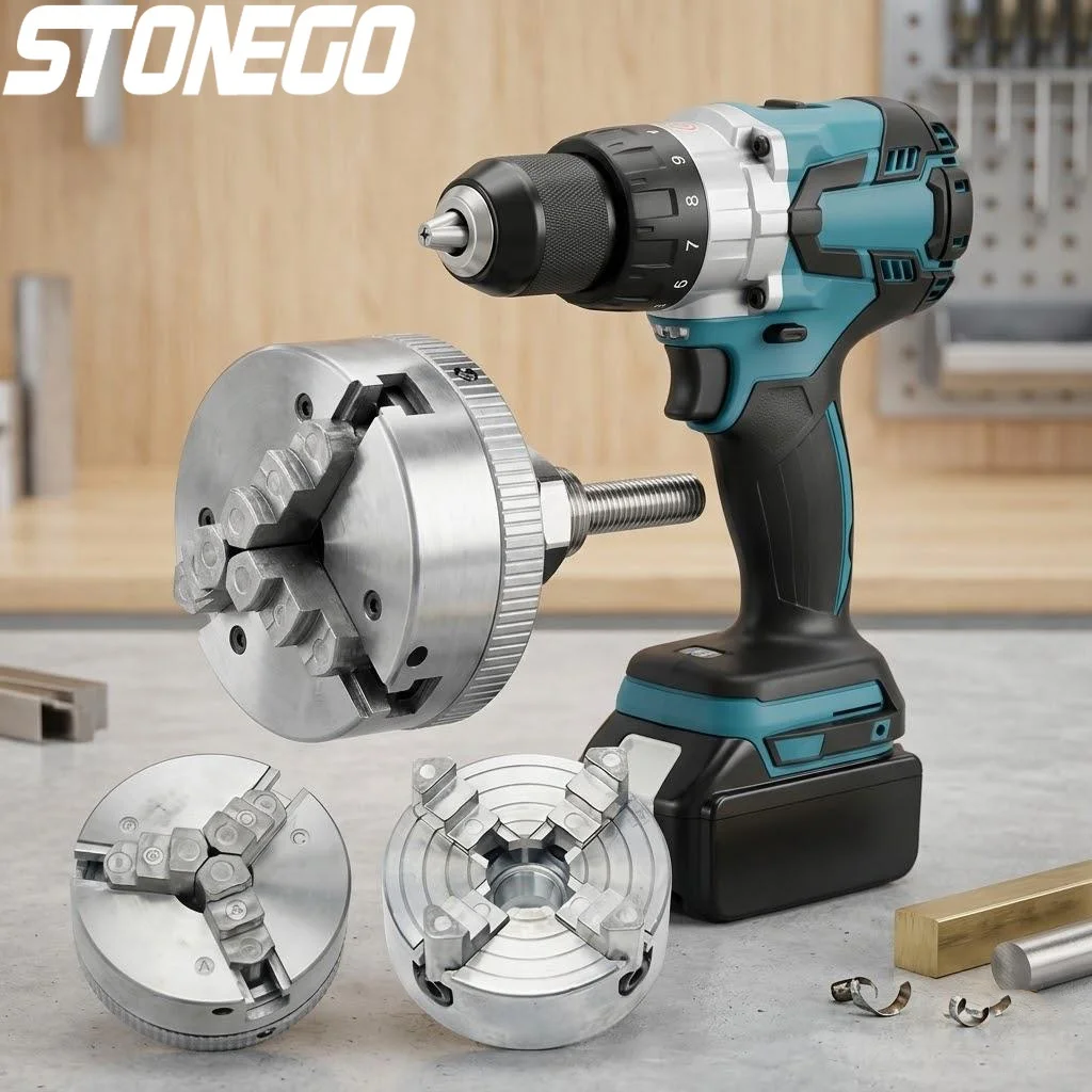 ヘビーデューティーセルフセンタリングドリルチャック-3爪-4爪-m12-x-1mm-旋盤用ドリルチャック-電動ドリル旋盤工具アクセサリー