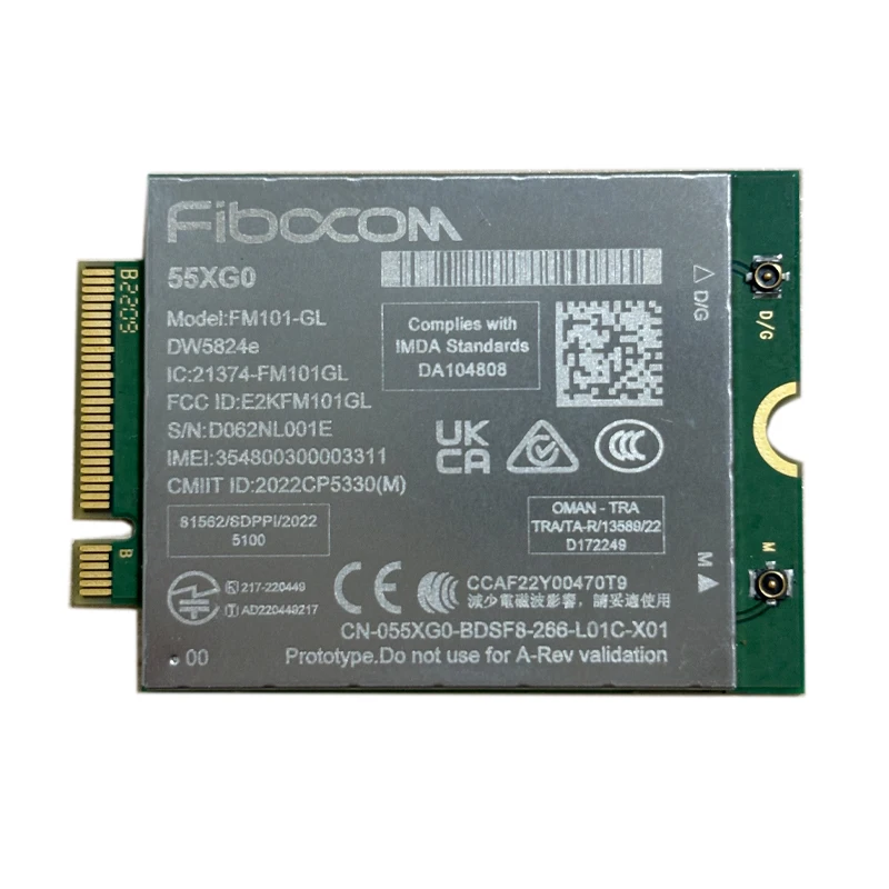 Imagem -02 - Intel-xmm 7360 Global Lte-advanced Fibocom Fm101-gl Dw5824e Descubra Rápido Placa 4g Lte Cat 300mbps Banda de Frequência Global