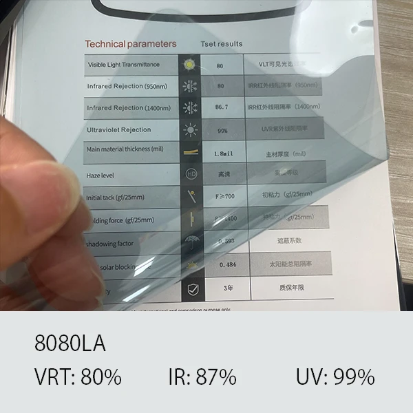 Nano Ceramic Window Solar Film with Ultra Clear View for Windshield  99% UVR 5% VLT