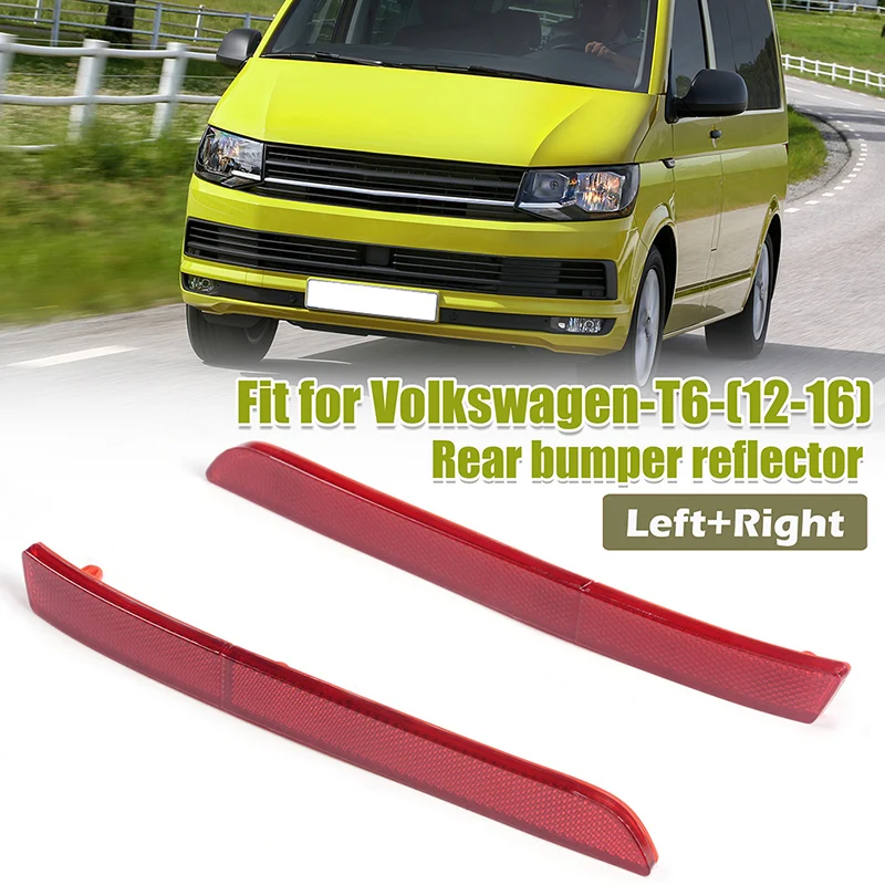 Rhyming Red Rear Bumper Reflector Strip Fit For VW Volkswagen Transpot Caravelle Multivan T5 T6 2012-2016 7E0945105A 7E0945106A