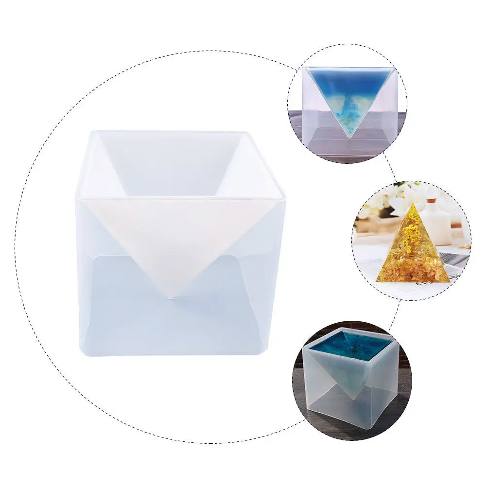 

1Pcs Pyramid DIY Mold Premium Silicone for Handmade Jewelry Boxes Desktop Cases Creative Organizer Storage Box Mold