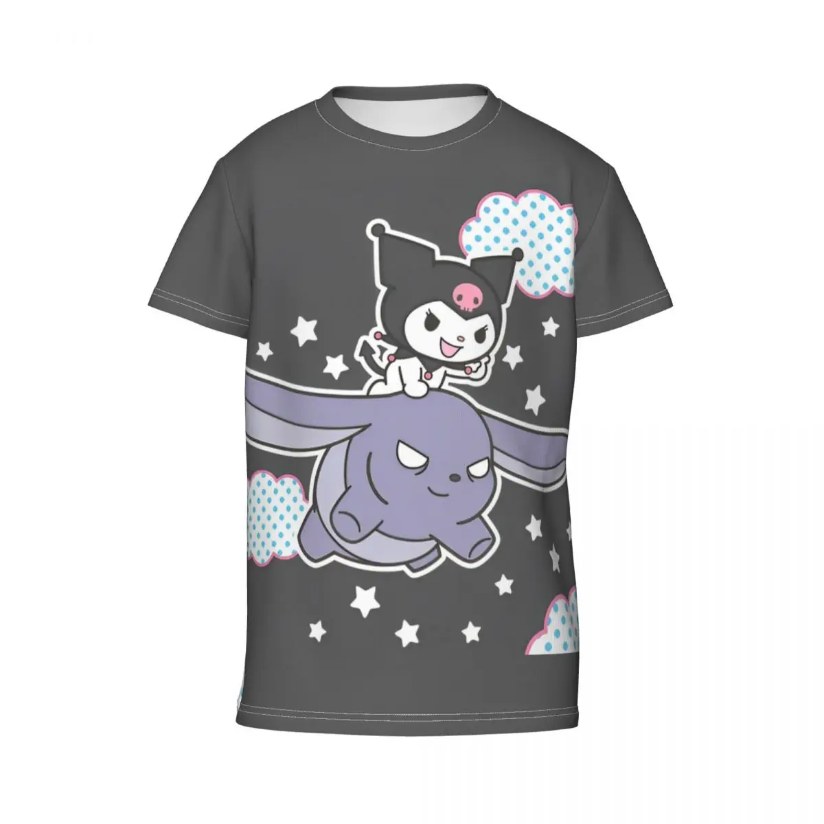 Sanrio Kuromi Cute Cartoon T-Shirt For Girls Boys keyword1 Y2K Retro Breathable T-Shirts Cheap Spring Novelty Tees Clothing