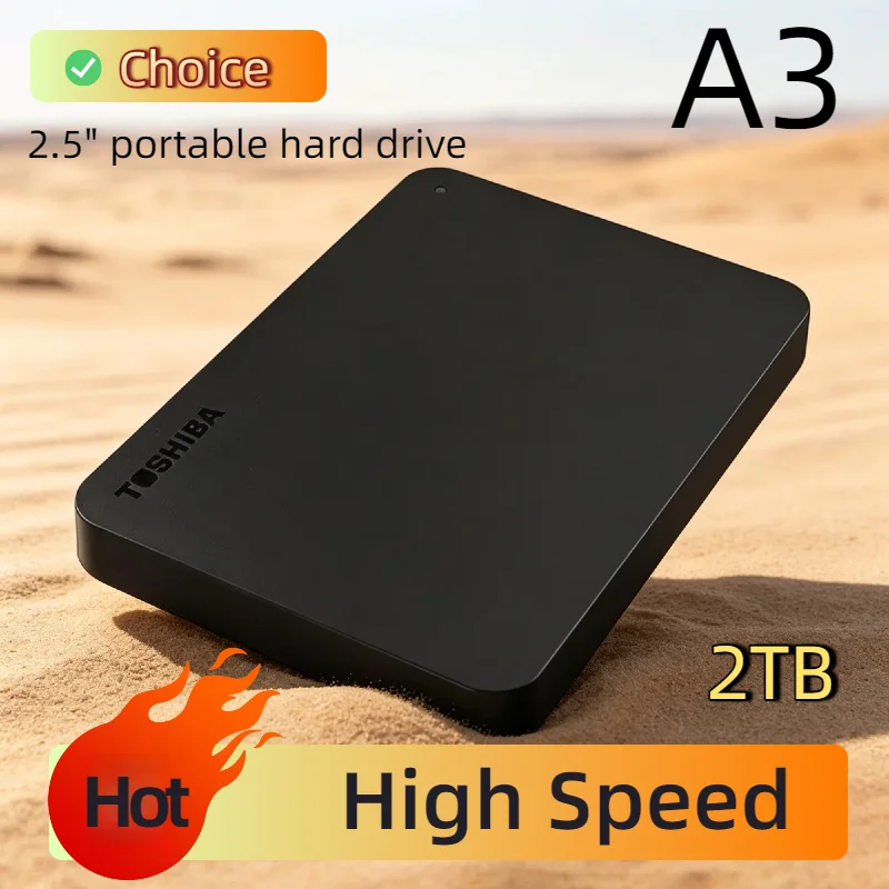 Expansão toshiba para a3 oem 500gb 1tb 2tb usb3.0 hdd externo 2.5 Polegada caixa de disco rígido portátil armazenamento compacto ultra