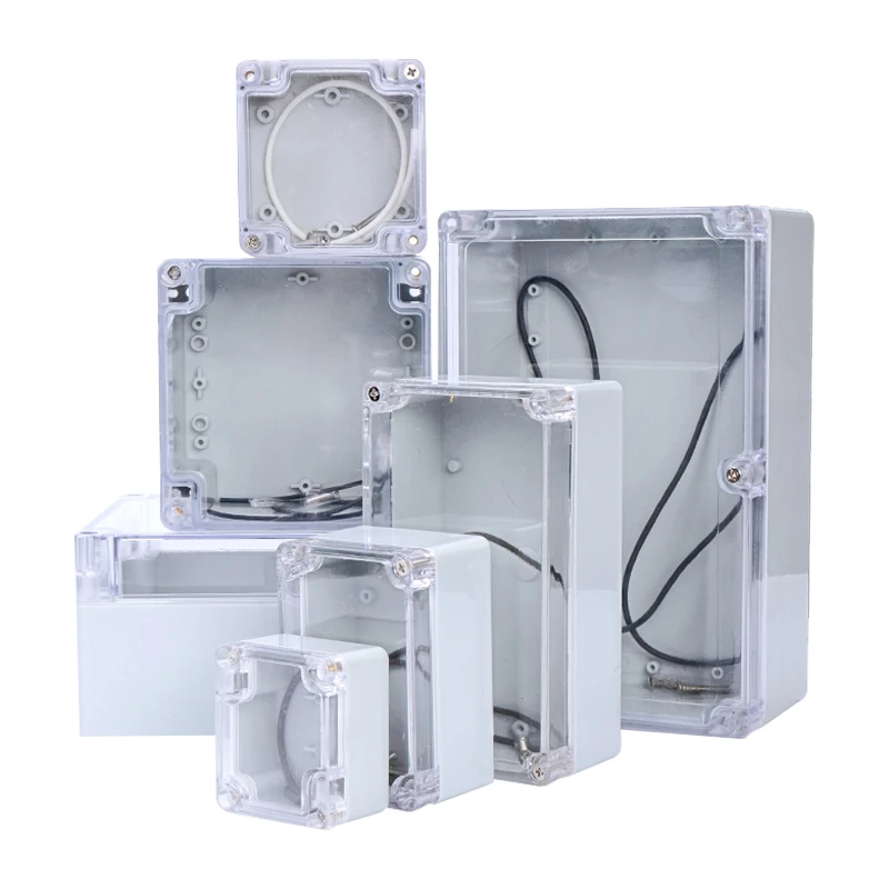 F-type transparent waterproof box Outdoor monitoring box Outdoor waterproof junction box ABS Plastic terminal seal switch box