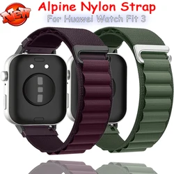 Alpine Nylon Strap For Huawei Watch Fit 3 Adjustable Comfortable breathable bracelet wristband For Huawei Fit3 Correa Accesorios