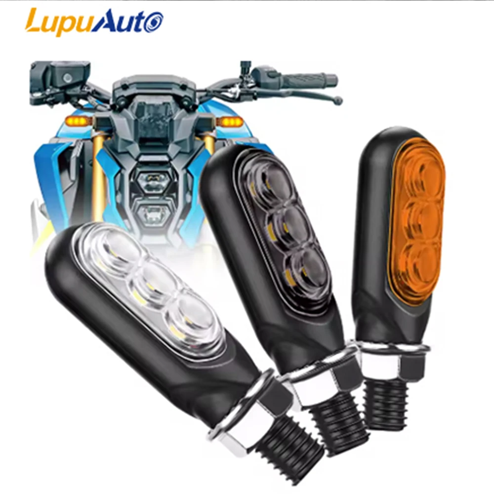 4 قطعة دراجة نارية بدوره أضواء الإشارة تتدفق مصباح إشارة الاتجاه المتقطع موتو لكاواساكي ياماها مقهى المتسابق #3