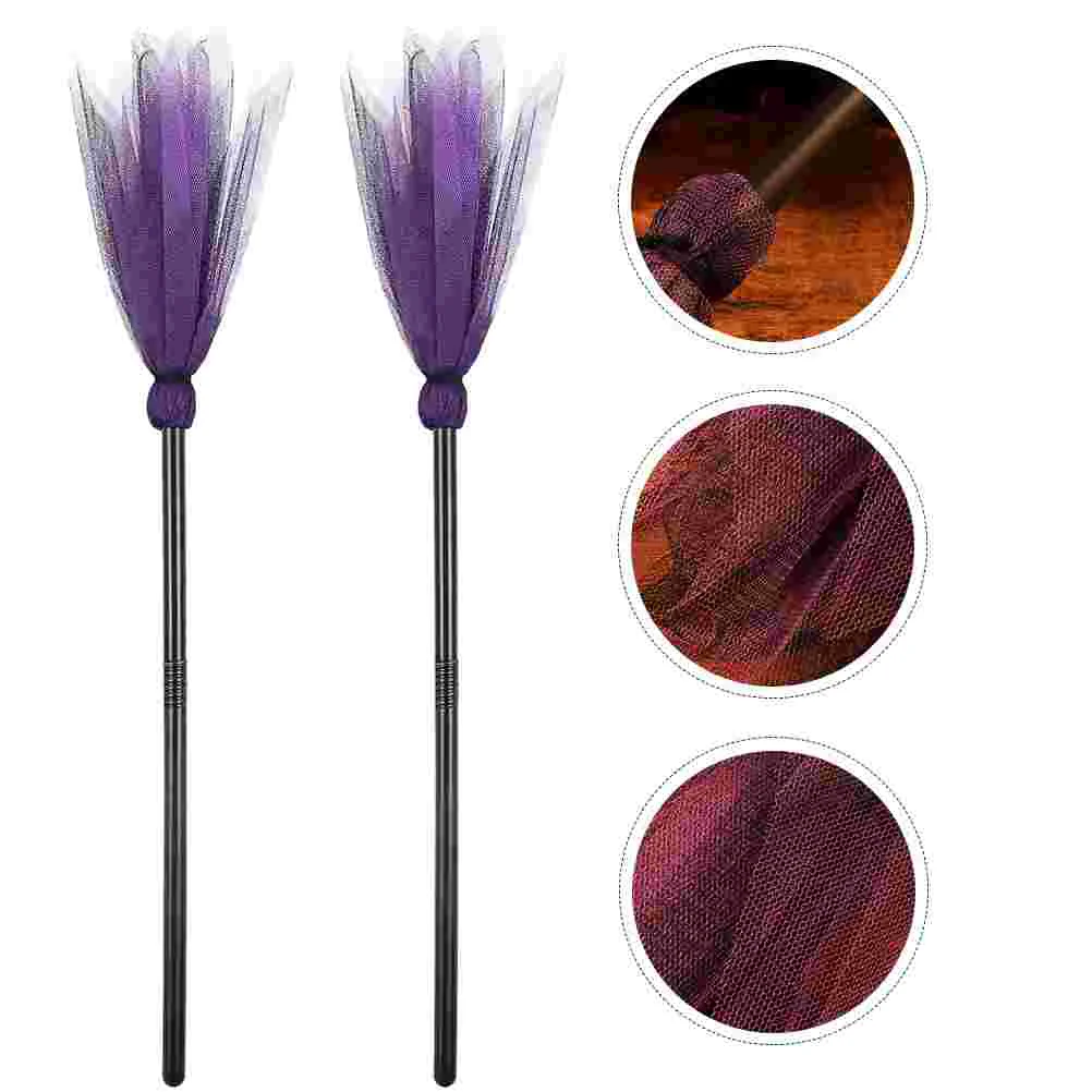 Witch Broom Animated Cleaning Toy Broomstick Witches Halloween Cosplay Decorative Flight