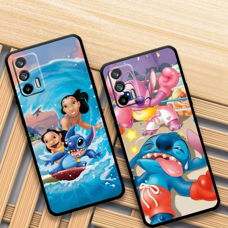 Lilo Stitch Cartoon For OPPO Find X5 X3 X2 Neo Lite Reno 9 8 7 7Z 7SE 6 5 Pro 4G 5G Silicone Black Phone Case Coque Capa Fundas