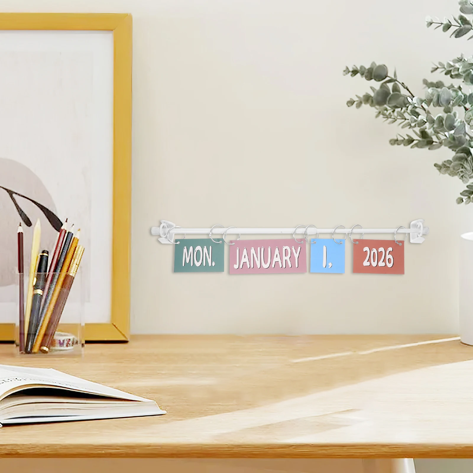 1세트 플립 게시판 보헤미안 교실 장식 빈티지 벽걸이 달력 유치원 교육 학교 용품 2025–2028