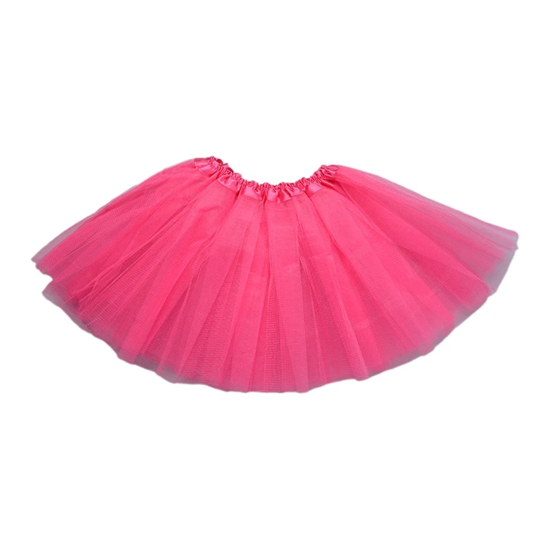 Q0KB Children Kid Girls Ballet Skirts Elastic Mesh Tutu Ballerina Dress Dancing Skirt