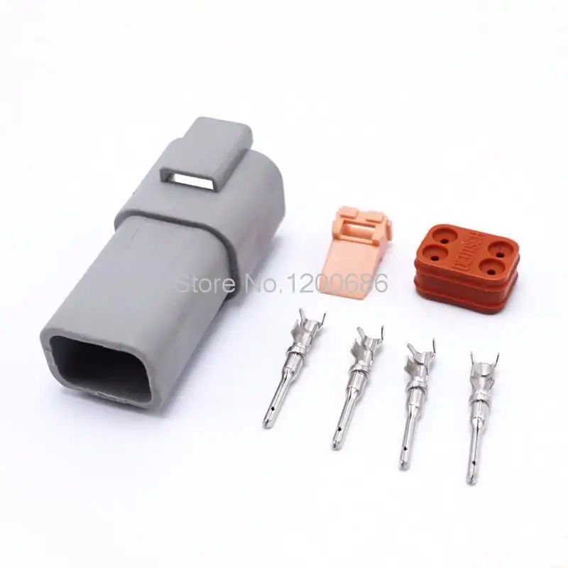 

10Kits Male 4 Pin/Way Deutsch Motorcycle Super Waterproof Sealed Car Connector Plug Sets DT04-4P