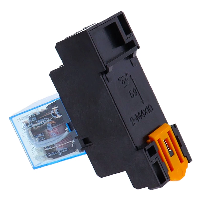 1 set MY4 small Electromagnetic relay Power Relay DC12V DC24V AC110V AC220V Coil 4NO 4NC DIN Rail 14 pins + Base Mini relay