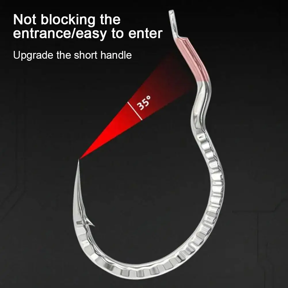 Hameçon de pêche créatif à motifs d'écailles de poisson, automatique, antidérapant en carbone, haute Anti-acier, barbelé, hameçon pointu W4L0