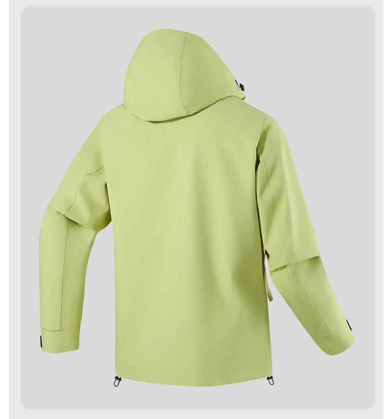 LNGXO Wasserdichte Windjacke für Damen und Herren, Outdoor-Sport, winddichte, einlagige Jacke, Wander-, Trekking-, Bergsteiger-Regenjacke – Detail 13
