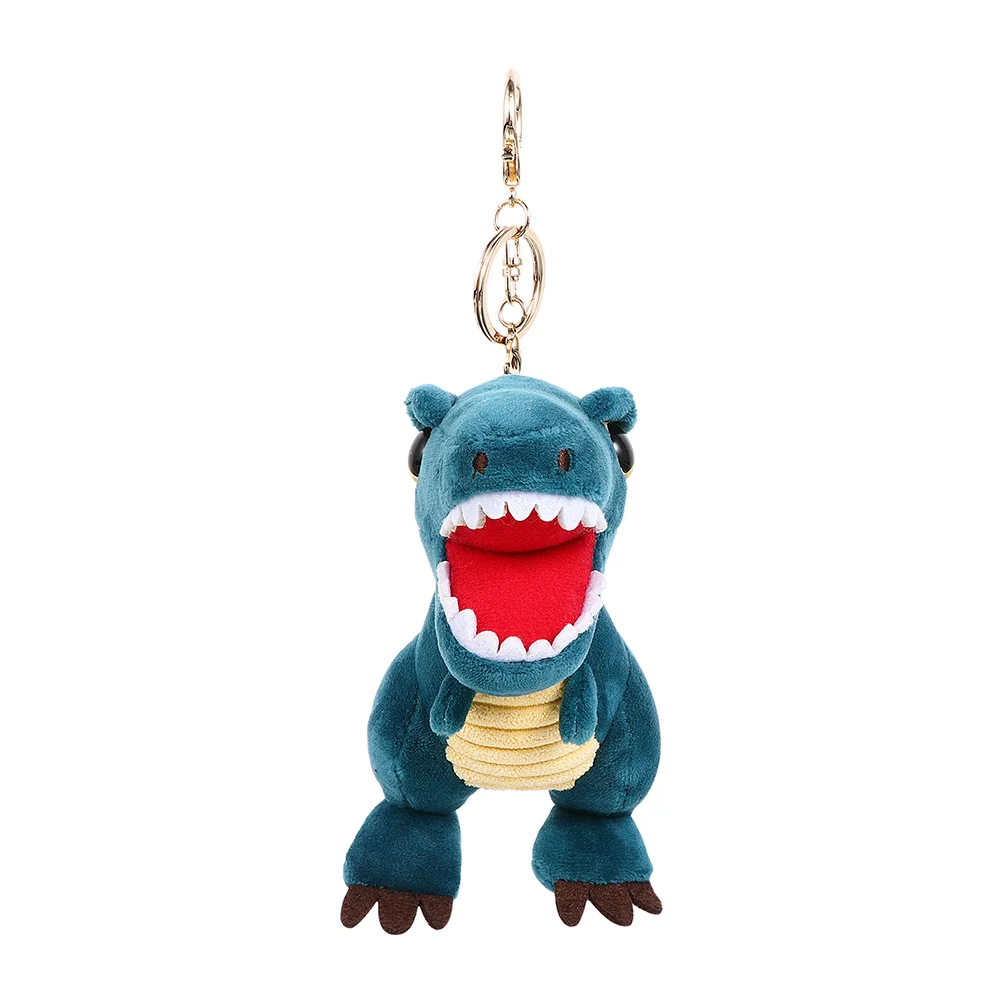 

Keychain Dinosaur Plush Ring Boy Cute Cartoon Keyring Holder Ornament Pendant Pp Cotton Super Soft Short Rings Miss Wallet