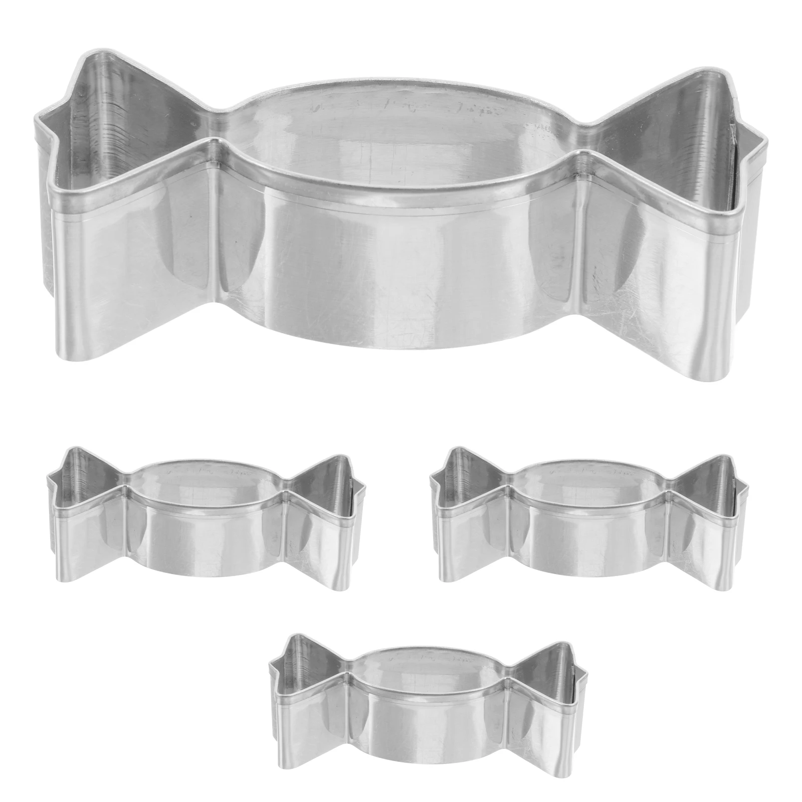 

4 pcs Stainless Steel Cookie Mold Non-Stick Baking Tool For Diy Chocolate Cake Fondant Kitchen Baking Pan Accessory