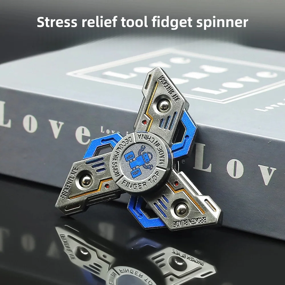 Giocattoli creativi di decompressione per adolescenti, tecnologia fidget spinner rotante meccanico mecha superiore per ventilare e decomprimere,