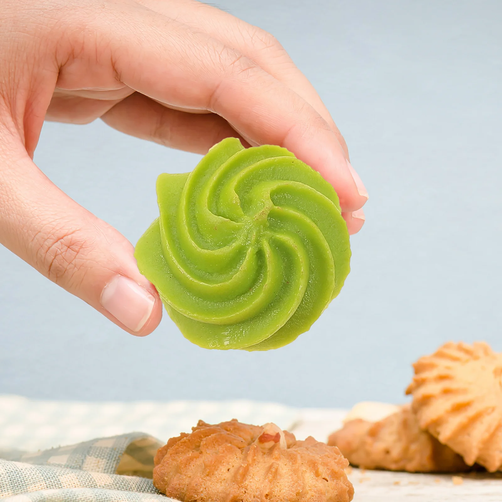 

10 шт. реалистичных имитаций печенья из смолы для Монтессори-образования, демонстрации в пекарнях, реквизита для фотосессий, декоративных элементов, имитации еды