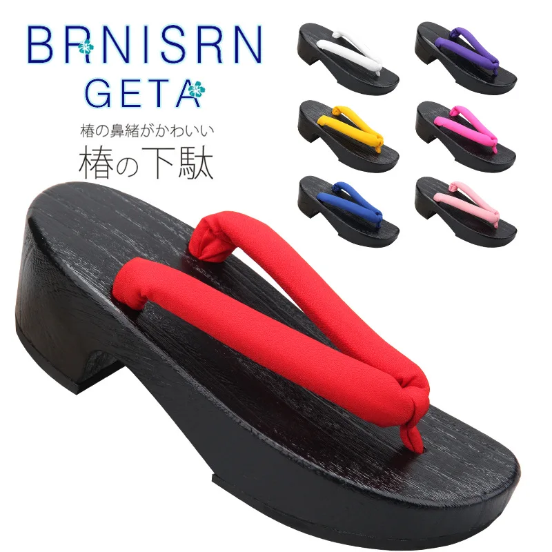 

Custom. Burning Tong Solid Color Series High Heel Crescent Clogs Summer Outer Wear Heel Height 5.5cm Thick Bottom Flip-Flo