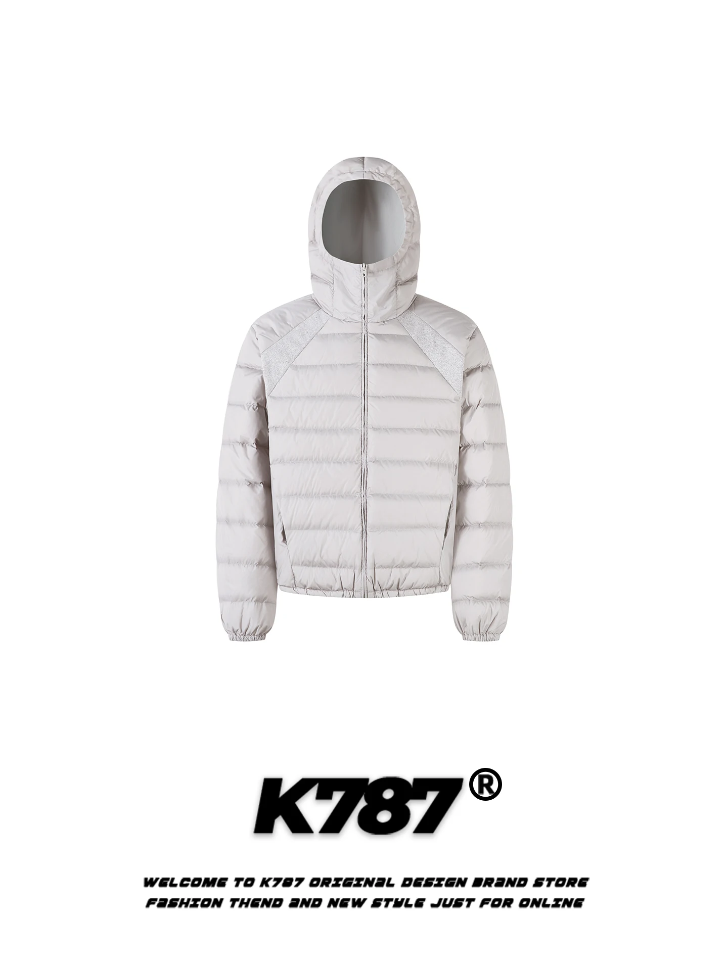 

Куртка-пуховик K787 в американском ретро-стиле 90-х, белая, с капюшоном, унисекс, свободного кроя, теплая, для пар, с ребристой отделкой.
