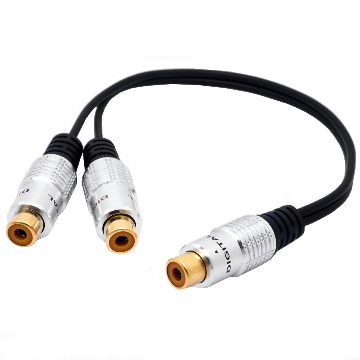 RCA Audio Cable Gold Plated RCA Male to 2RCA Female Plus Long Cable Audio Extension Connection Double Lotus Cable