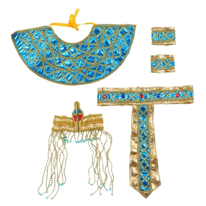  King Tuts Hat Costume Egyptian Collar Egyptian Costume Accessories for Halloween
