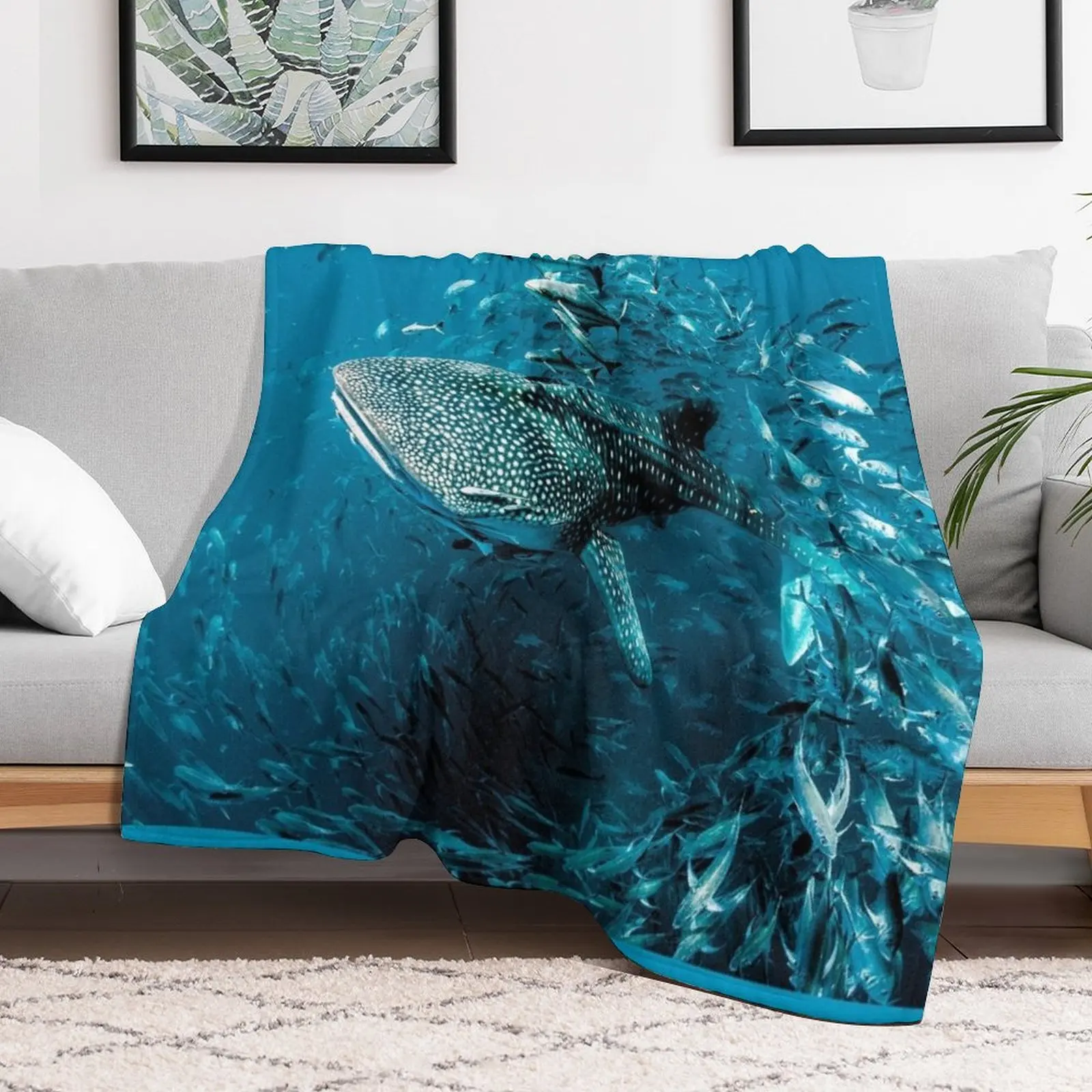 Whale Shark Award Winning Photo Throw Blanket Soft Plush Plaid Heavy Luxury Throw Blankets