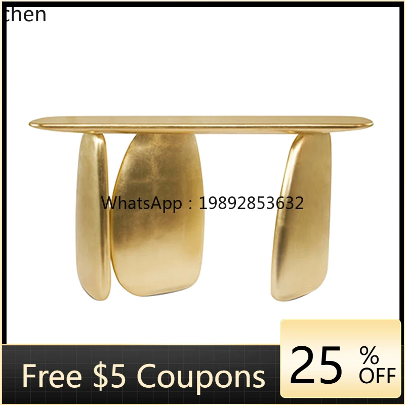 

ii living room entrance entrance table light luxury against the wall luxury gold end view table