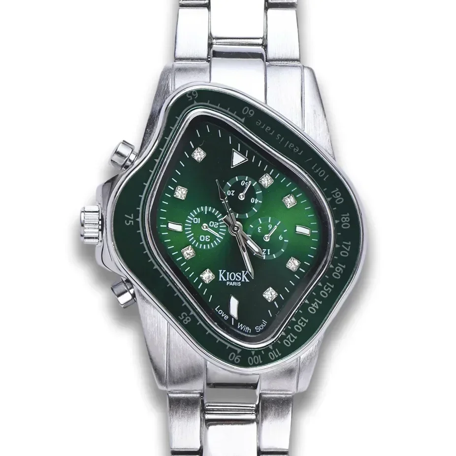 Gedraaide Klok Horloge, Western Keizerin Weduwe Weduwe Onregelmatig Waterdicht Quartz Horloge, Heren-En Damesaccessoires