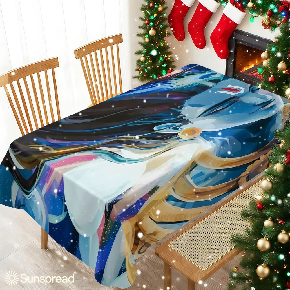 Cosmic Vishnu Table Cloth Waterproof Tablecloth Spill Proof Table Cloth, Wipe Clean Table Cloth for Dining Camping