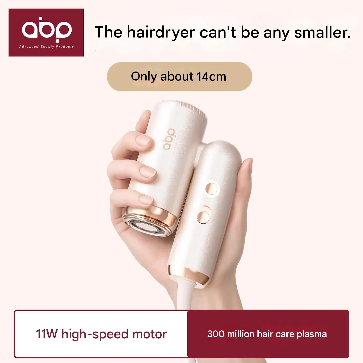 

Высокоскоростной ABP ​ ​ Мини-фен, дорожный портативный складной маленький фен в кармане, плазменный уход за волосами