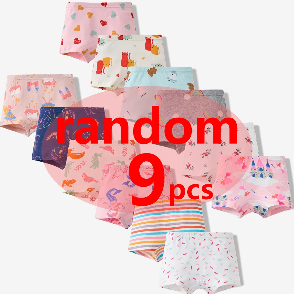 3/6/9 Pcs kinder Mädchen Höschen Sets Baumwolle Ziemlich Cartoon Einhorn Druck Unterwäsche Für Mädchen Infant Unterwäsche boxer Atmungsaktiv