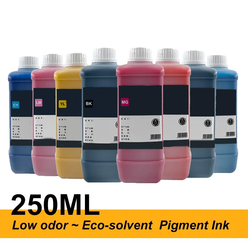 250ML Pigment Low odor Eco-solvent Ink For Epson DX4 DX5 DX6 DX7 XP600 TX800 PrinterHead Allwin Sky-Color PHANTOM TITANJET